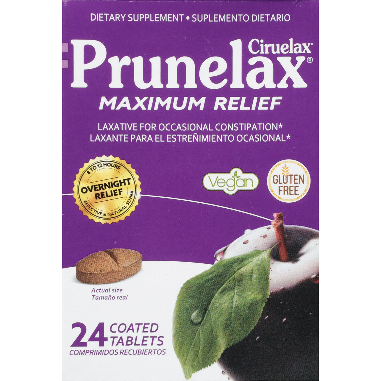 Prunelax Natural Laxative Extra Strength Tablets, 24 Ea